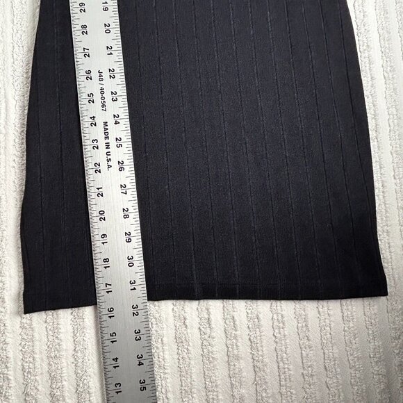 French Connection Women's Ribbed Polo Bodycon Mini Dress Popover Black Size 2 - Picture 9 of 9